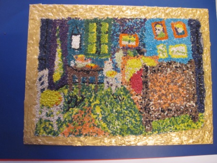 17. Copia de La stanza di V.Van Gogh. Mosaico su pannello in legno 50x70