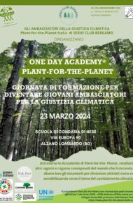 Locandina della nuova accademia degli ambasciatori della giustizia climatica di sabato 23 marzo 2024